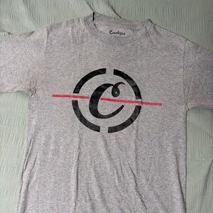 Cookies Gray T-Shirt with Black and Red Logo